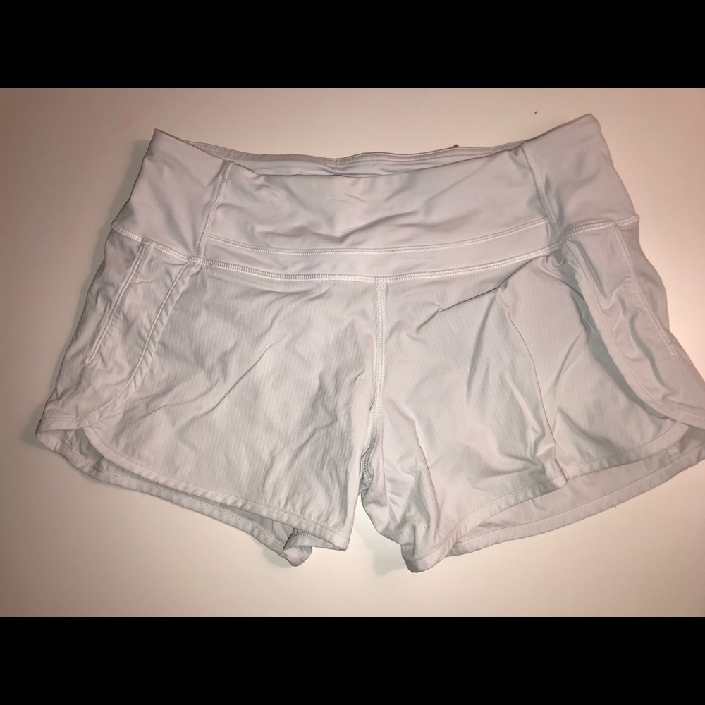 White lululemon shorts